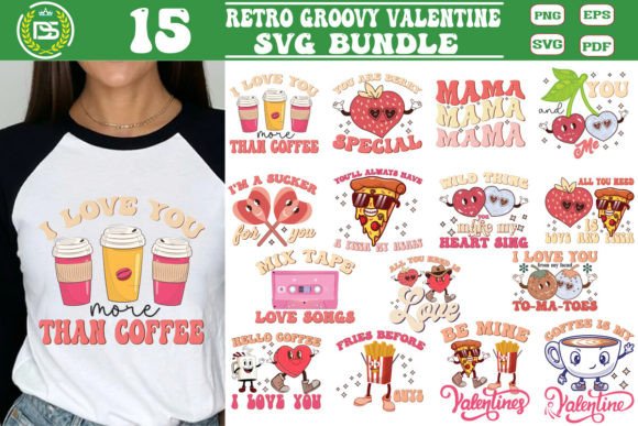 Download Retro Groovy Valentine SVG Bundle - Groovy valentine svg Collection
